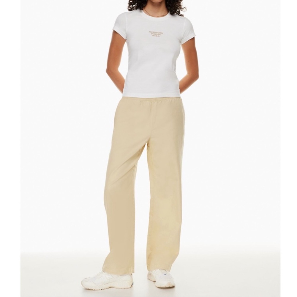 Aritzia TNA Christie Pants- Blue Cotton Straight - Picture 5 of 9
